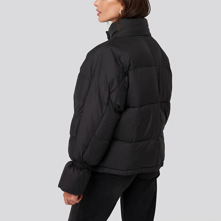 Winter Padded Warm Coat Button&Zipper Closure Jacket