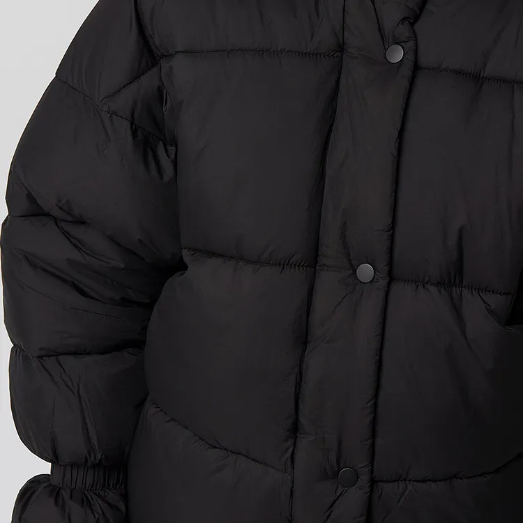 Winter Padded Warm Coat Button&Zipper Closure Jacket