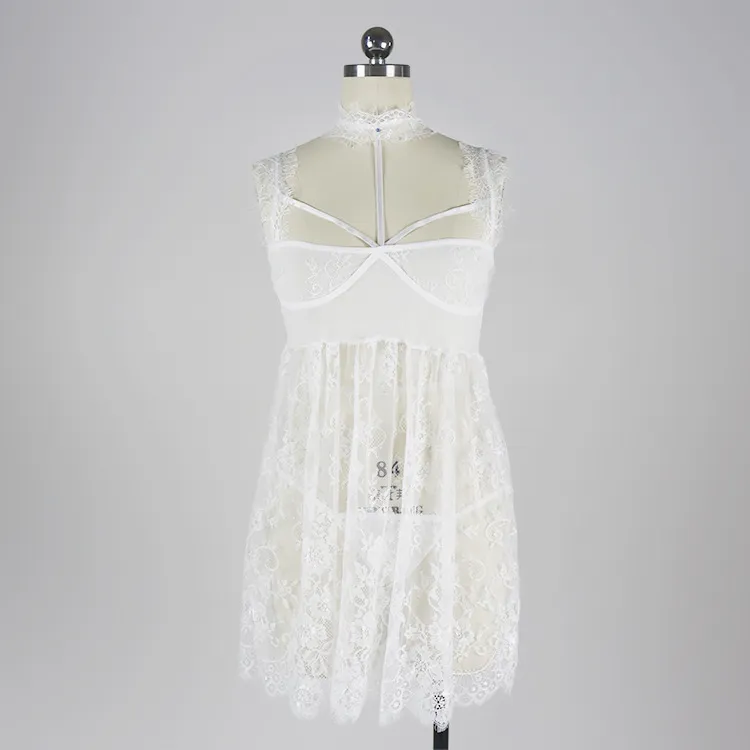 Women Big Plus Size Pajamas Nightwear Three Piece Lace Lingerie Wholesale