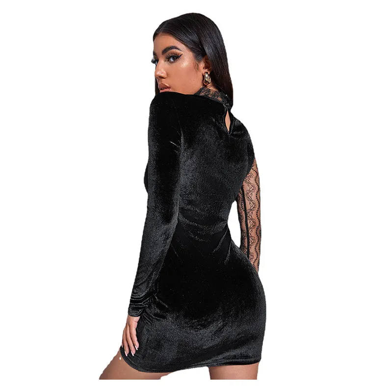 Women Cultivate One′ S Morality Nightclub Sexy Gauze Sleeve Dress