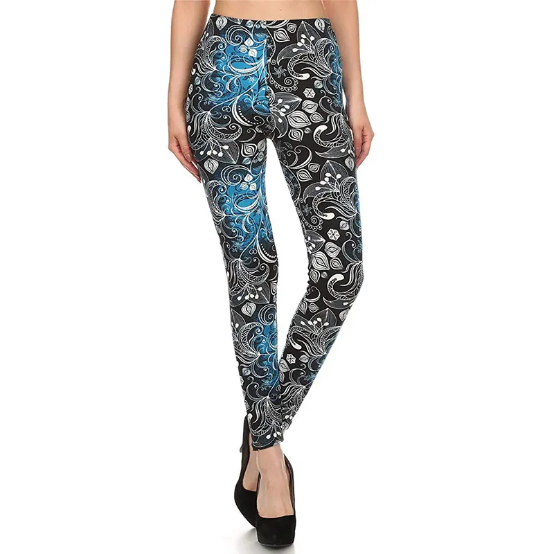 Women Over-The-Knee Elastic Band Super Soft Popular Print Dragonfly, Plant Leggings