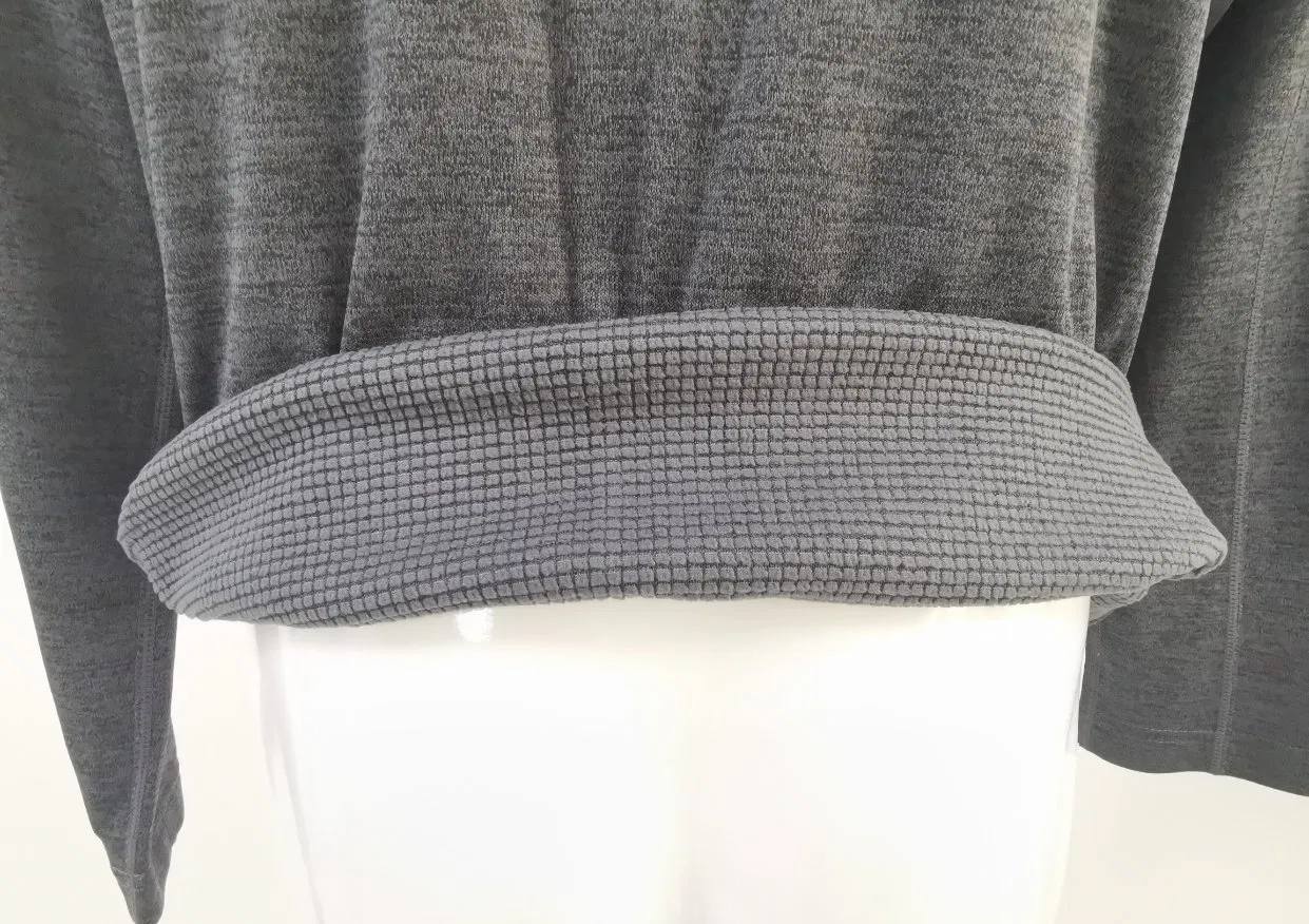 Women's Active Wear Midlayer Waffle Fleece Zipper Through Sweat Shirts Cardigan