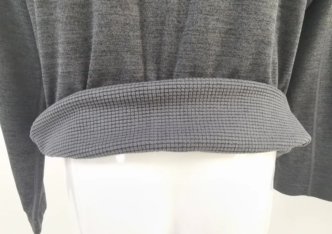 Women′s Active Wear Midlayer Waffle Fleece Zipper Through Sweat Shirts Cardigan