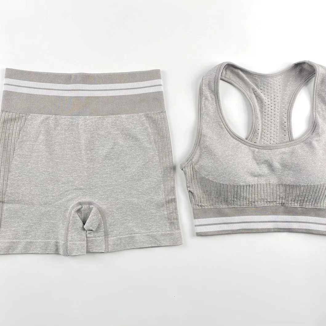 Women Sleeveless Sports Wear Comfortable Gym Wear Seamless Yoga Wear Set