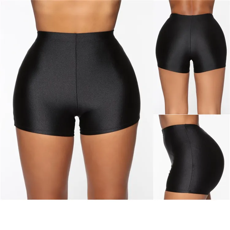 Women Solid Casual Comfortable Leggings Fitness Bike Soft Skinny Slim Stretchy Cotton Spandex Workout Short