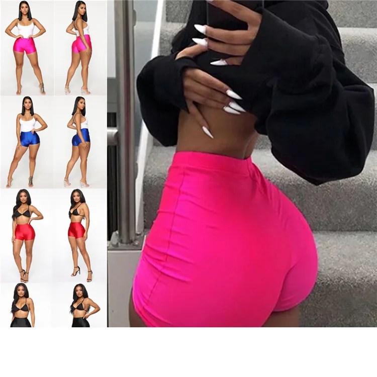 Women Solid Casual Comfortable Leggings Fitness Bike Soft Skinny Slim Stretchy Cotton Spandex Workout Short