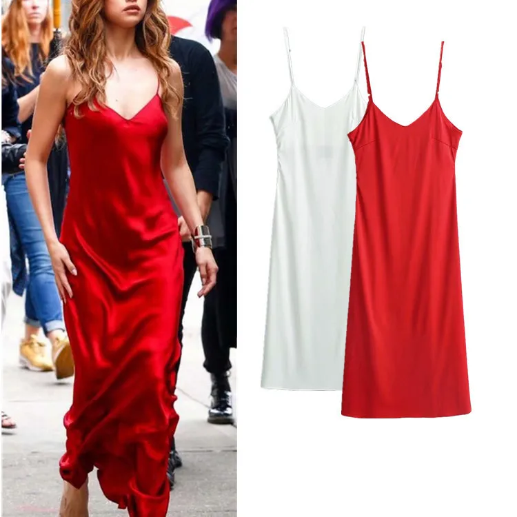 Womens Casual Strappy V Neck Sleeveless Flowy Pockets Loose Long Maxi Beach Dress Sundress Esg11378