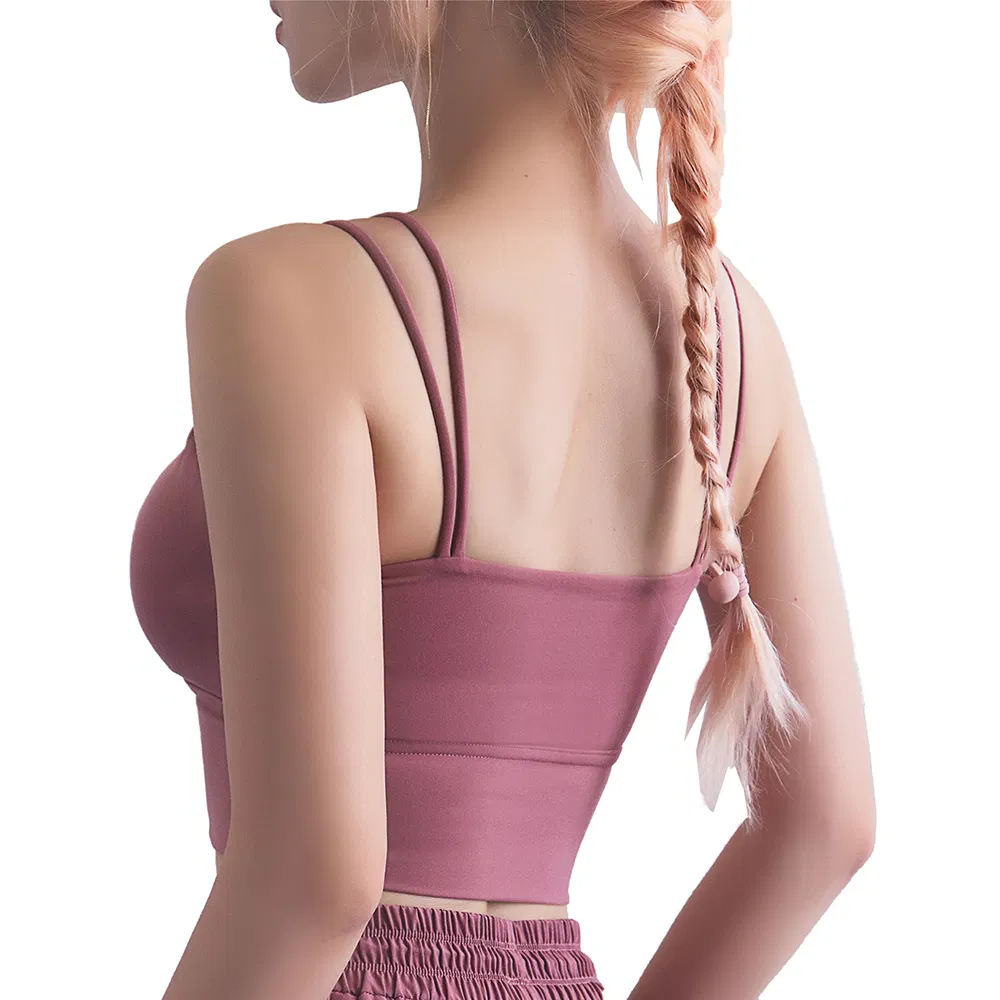 Womens Custom Good Push up Vest Strappy High Impact Sports Bras