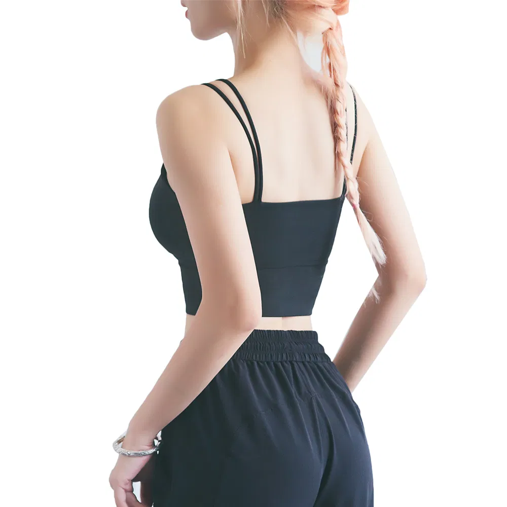 Womens Custom Good Push up Vest Strappy High Impact Sports Bras