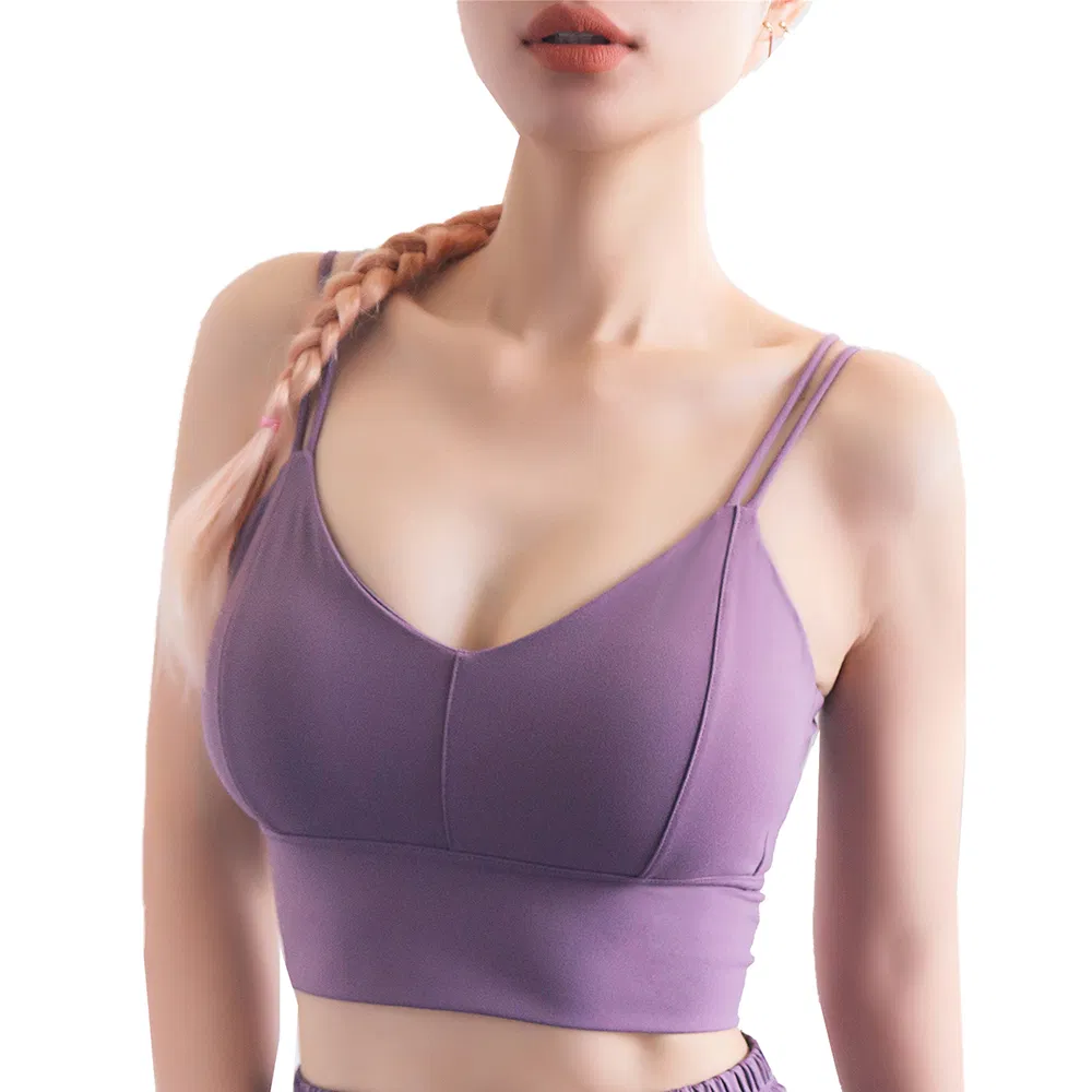 Womens Custom Good Push up Vest Strappy High Impact Sports Bras
