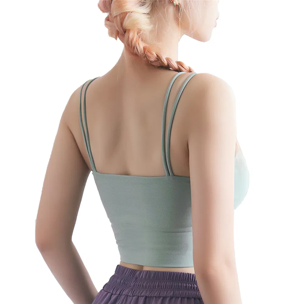 Womens Custom Good Push up Vest Strappy High Impact Sports Bras