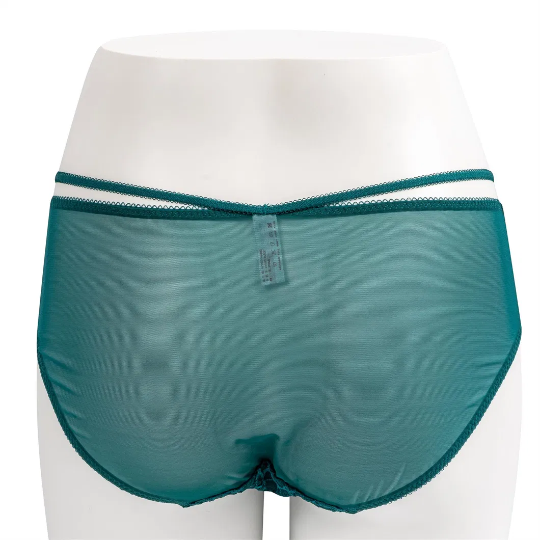 Womens High Elastic Middle Waist Modal Crotch Sexy Hot Transparent Lace Ladies Underwear Panties