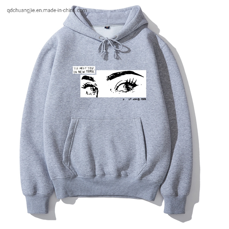 Womens Plain Blank Black Patch Pocket Warm Loose Fit Casual Sport Pullover Thick Athletic Jogging Jumper Gym Track Knit Plastic Graphic Printing Winter Hoodies