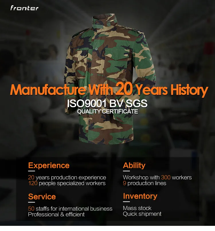 Woodland Camo M 65 Field Jacket Waterproof